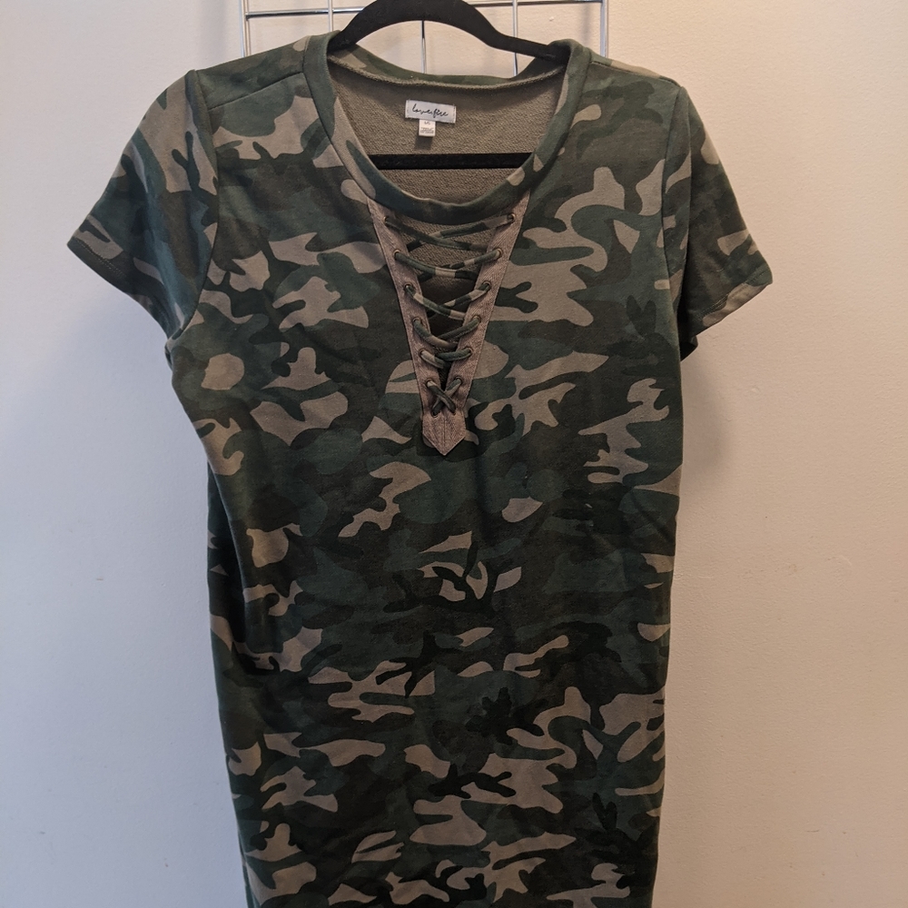 Camouflage print dress